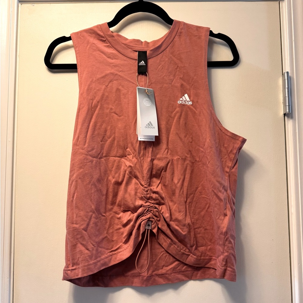 NWT Medium Adidas Terracotta Tank Top with Drawstring